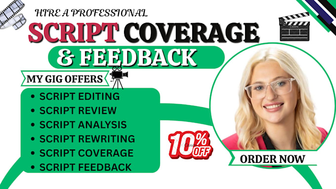 be your script editor, provide script coverage and feedback for your screenplay