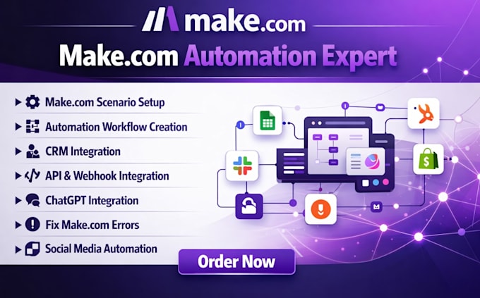 fix make com automation make scenario make com crm integration setup make com