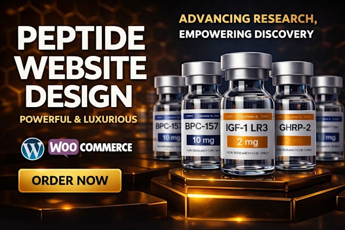 build a peptide website, supplement website nutraceutical sarms ecommerce store