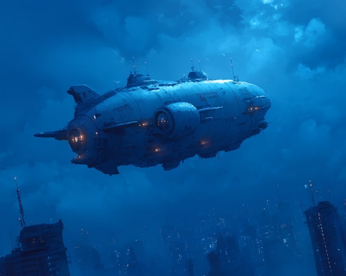 Create sci fi spaceship concept art for you by Johnnytanne | Fiverr