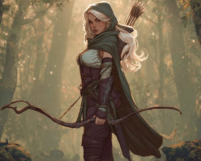 design your fantasy character, dnd hero, or original