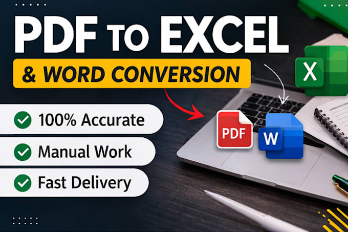 convert pdf to word or excel manually
