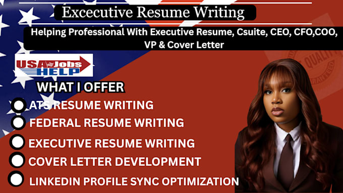 write an ats optimized executive resume for ceo, vp, director and c suite