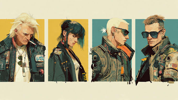 create cyberpunk character art