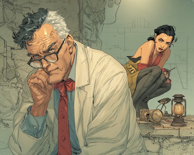 comic book illustration with comic book illustrator