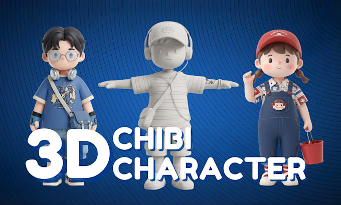 create 3d model custom chibi character