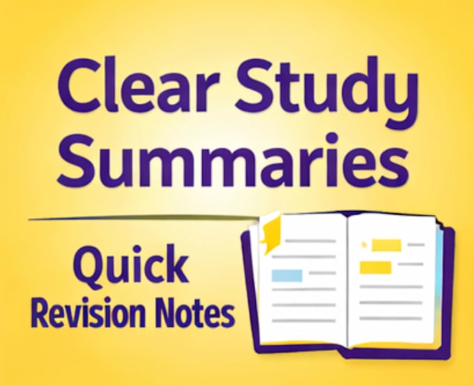 provide clear study summaries or revision from your notes