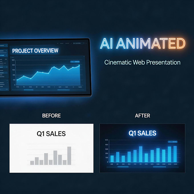 design a stunning ai generated animated HTML presentation deck