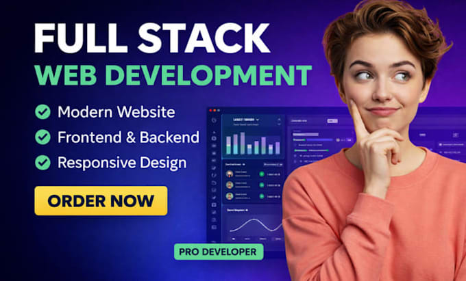 do full stack web development with frontend and backend