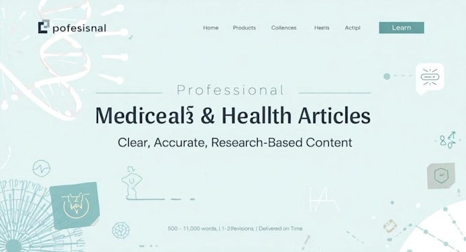 write professional medical and health articles