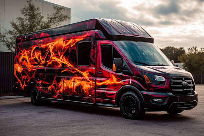 creative custom car wrap, van wrap, truck wrap,