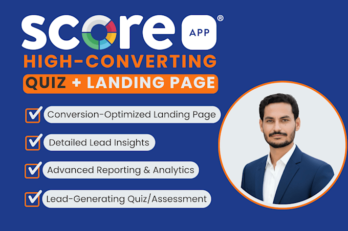 create high converting scoreapp quiz, scorecard, landing page and report