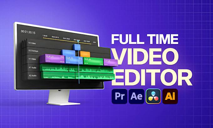be your monthly youtube instagram video editor and motion designer