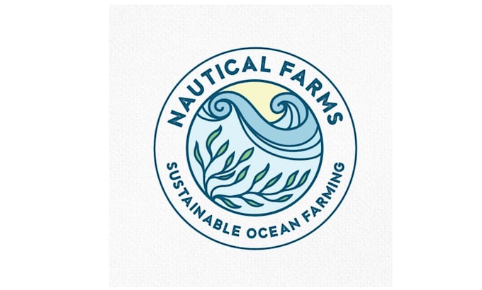 design original organic ocean farming logo