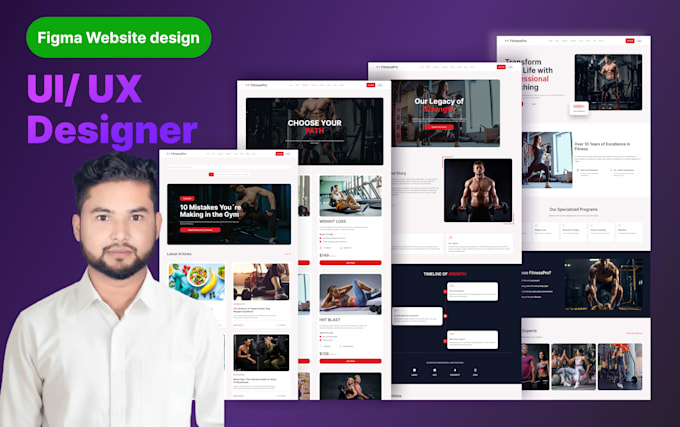 modern and professional website UI UX in figma for your business