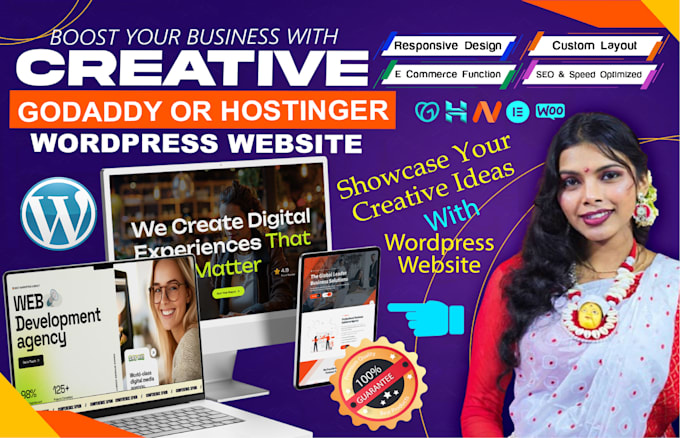 do godaddy and hostinger wordpress website development