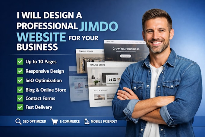 design a professional jimdo website for your business