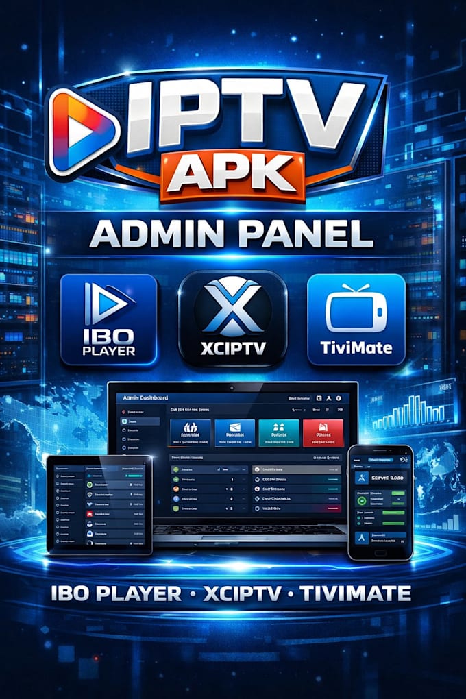 Brand iptv apk with name logo and admin panel for ibo player xciptv ...