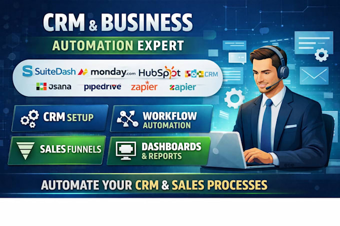 automate suitedash portals mondaycrm dashboard, flows, form, CRM