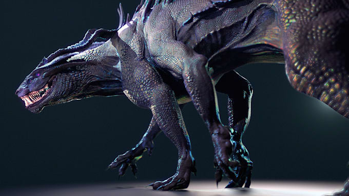 do 3d animal model, creature, dragon, monster, pet with rigging and animation