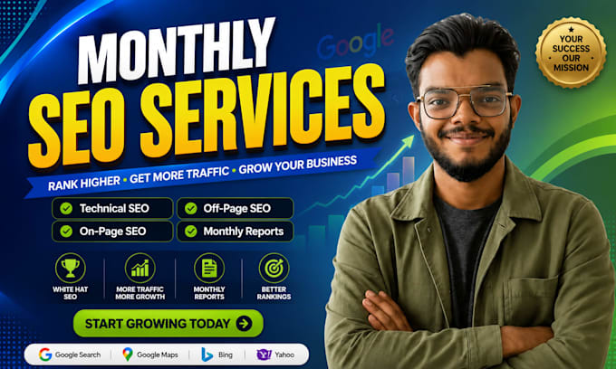 do complete monthly SEO service to grow website