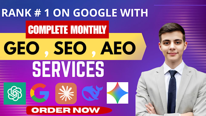 do monthly SEO, GEO, aeo, ai search optimization and link building