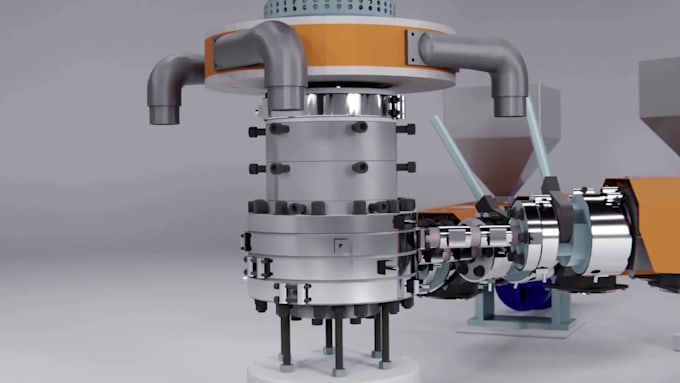 create 3d industrial animation, engineering animation, heavy machinery animation