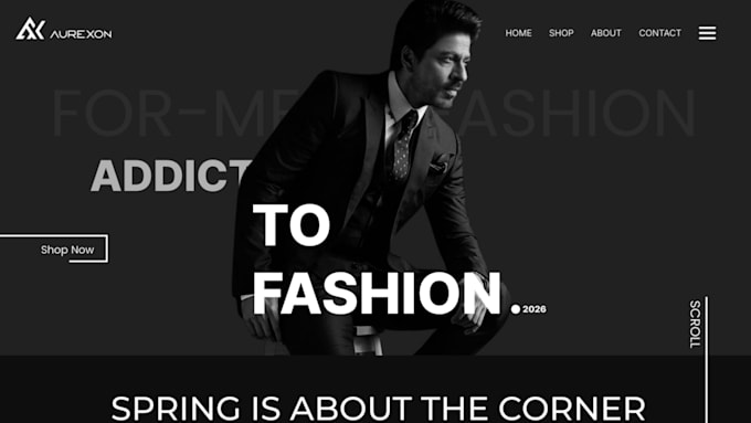 design a modern fashion brand website