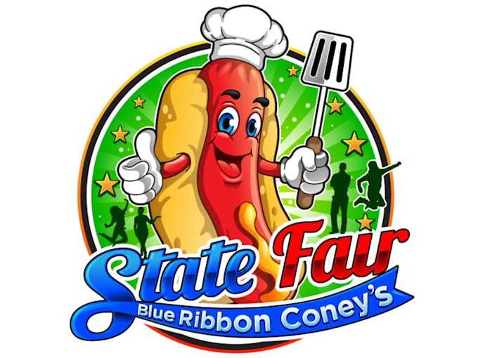 create a eye catching hot dog vendor logo