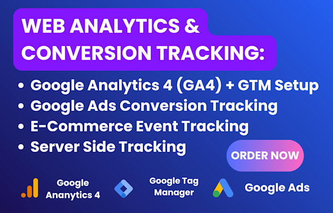 Setup or fix google analytics 4, ga4 ecommerce, ads conversion tracking ...