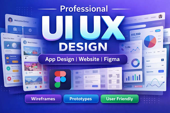 Do figma ui ux design for mobile app, website, or dashboard by ...