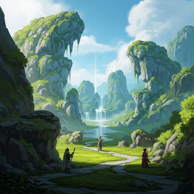 create fantasy environment concept art