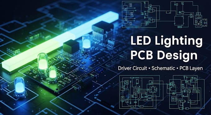 design custom led lighting pcb, driver circuit, schematic and layout