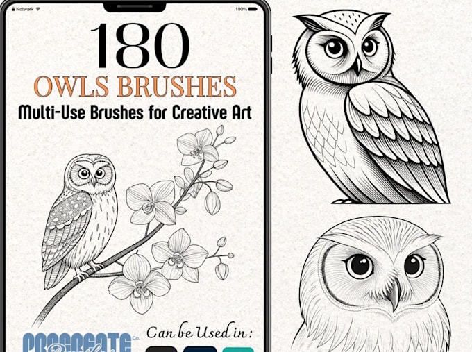 do retro hand drawn crow owl logo design