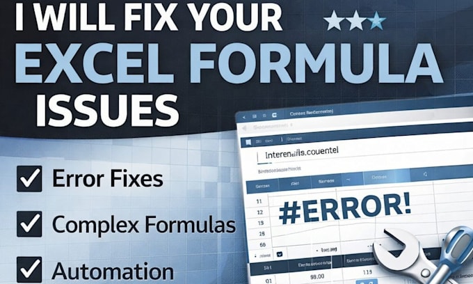 fix or create excel formulas and automate your spreadsheets