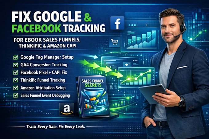 fix google tracking ebook sales funnel thinkific facebook pixel amazon capi