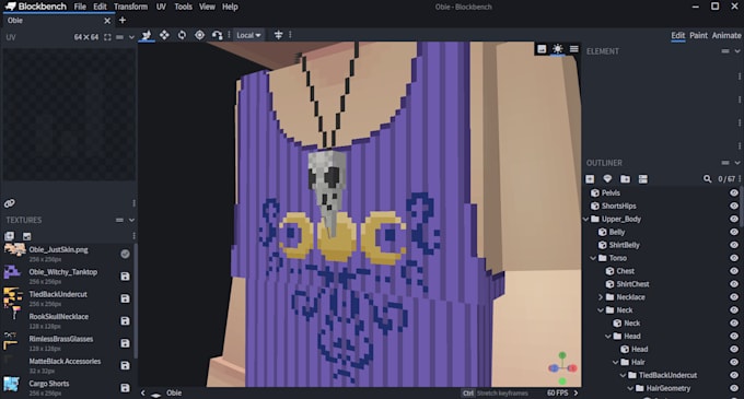 create custom minecraft and hytale 3d models in blockbench