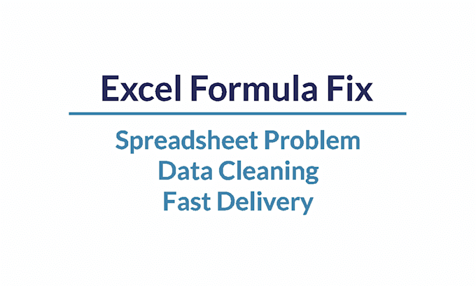 fix excel formula, spreadsheet or data problem