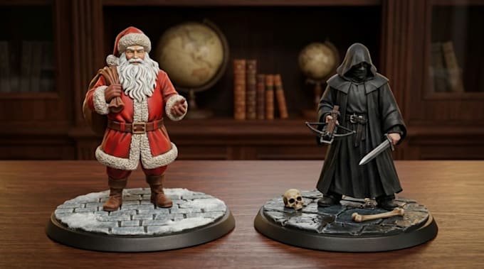 create custom 3d printable stl miniature, figurine or dnd character model