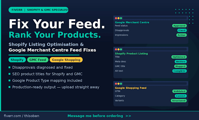optimise your shopify listings and fix google merchant centre feed errors