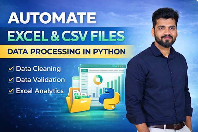 automate excel and CSV data processing using python