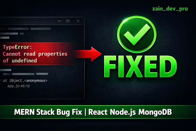 fix react, nodejs, and javascript bugs in your mern stack application