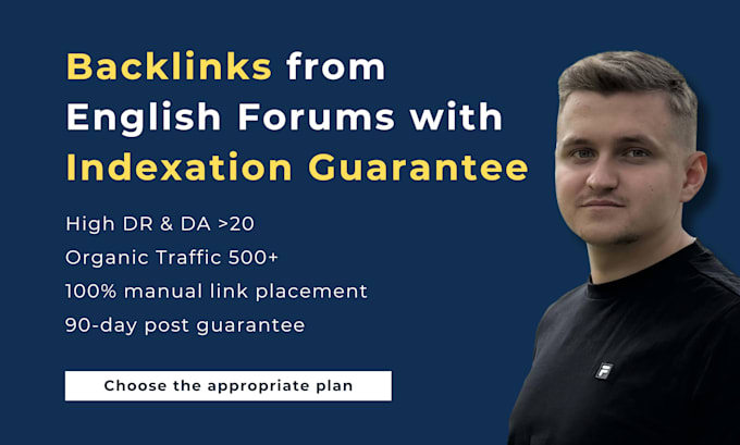 build english forum backlinks with indexing guarantee