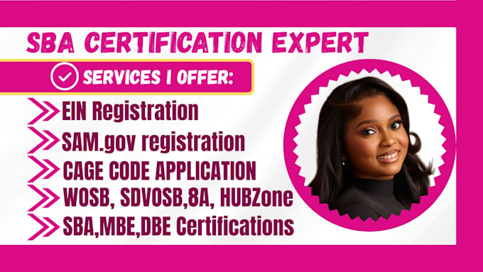 sba mbe 8a wosb hubzone certification sam gov registration obtain ein cage code