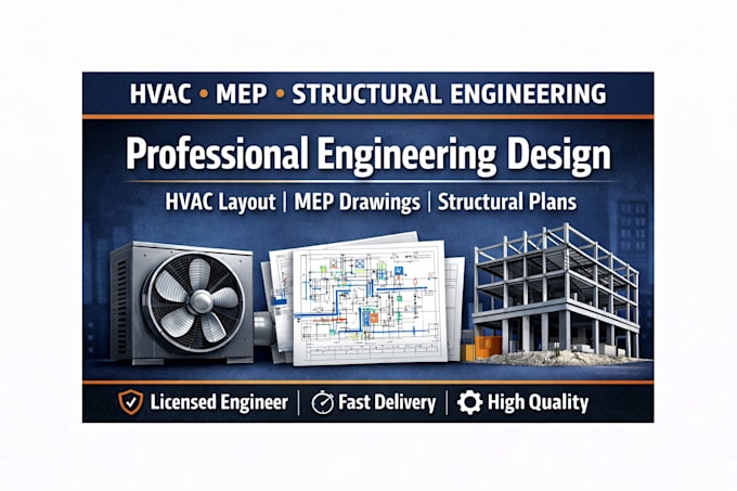 do hvac design, mep drawings, structural layout and engineering plans