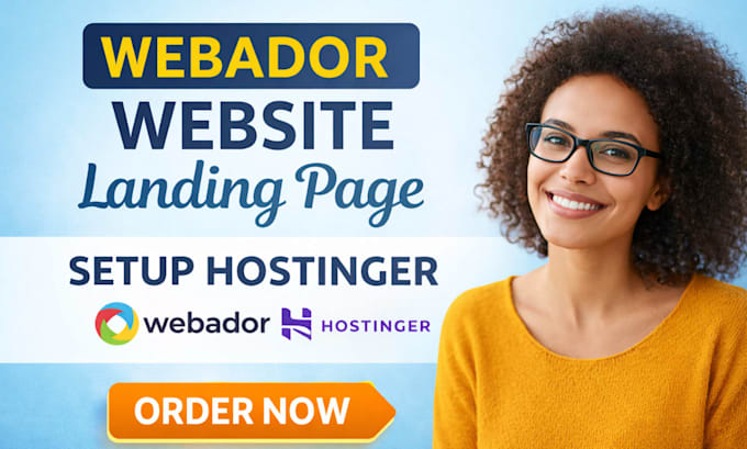design or redesign webador website landing page setup hostinger website design