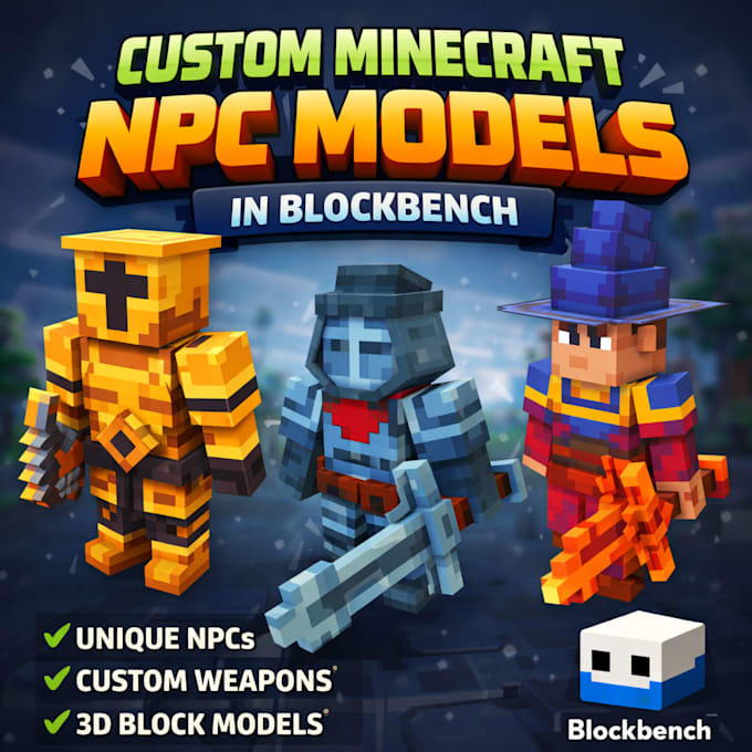 create minecraft npc models and assets using blockbench