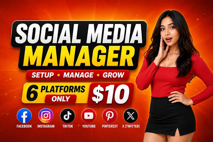 setup, optimize and manage 6 major social media accounts