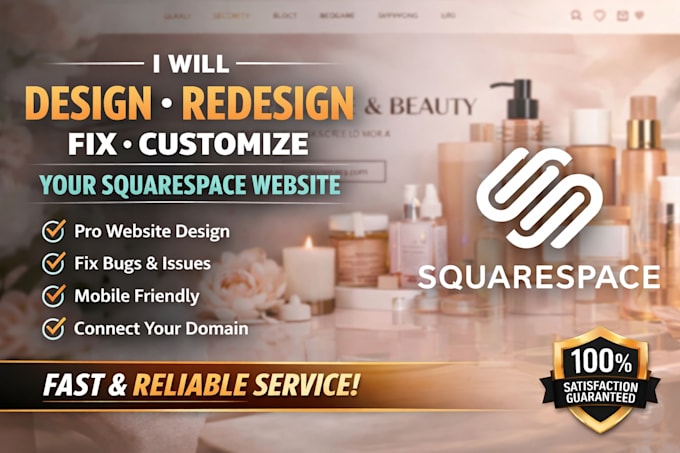 design, redesign, fix or customize your squarespace website fast