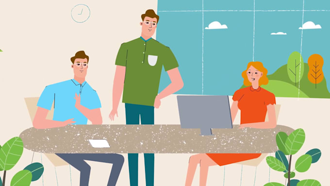 create 2d explainer video 2d animated explainer 2d saas video 2d character